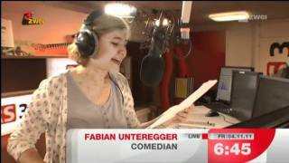 «Zum Glück ist Freitag» vom 04112011 11  Comedy mit Fabian Unteregger  SRF [upl. by Etteuqram]