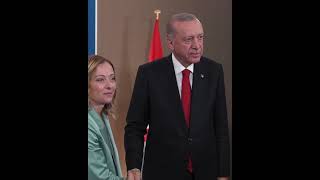 President Erdogan meets with Italian Prime Minister Giorgia Meloni [upl. by Arlina]