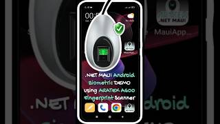 Watch NET MAUI Unlock Biometric Magic Fingerprint Matching on Android with ARATEK A600 [upl. by Nirehs69]