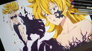 Drawing Derieri From The Seven Deadly Sins  Nanatsu No Taizai [upl. by Boor]