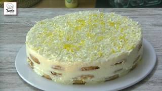 TARTA FRÍA de LIMÓN GALLETAS y LECHE CONDENSADA ¡sólo 4 ingredientes  Tarta fácil sin horno [upl. by Auhsuoj]