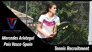 College Tennis Recruitment  Mercedes Aristegui Spain  FALL 2018 COMMITTED [upl. by Brosine]