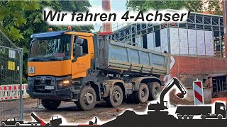 Schotter liefern amp verbauen  Renault K440 amp Yanmar B7  Baustellentagebuch [upl. by Akinnor]