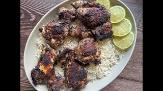 Jamaican Jerk Blackstone Chicken Thighs [upl. by Peedsaj710]