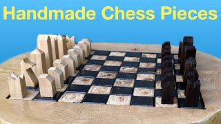 How to make wood Chess pieces with simple tools 🪚👍  chill build [upl. by Honna]