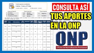 ¿Cómo ver mis aportes en la ONP 2023 [upl. by Amein]