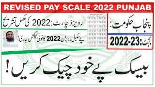 Pay Scale Chart 2022 Punjab  Revised Pay Scales 202223 Punjab Government [upl. by Assenev132]