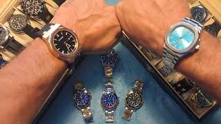 LUXURY WATCHES WATCH COMPARED Homage Diver style Olevs Arlanch aliexpress shein haul unboxed watches [upl. by Siraval]