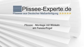 Plissee – Montage mit Winkeln am Fensterflügel [upl. by Anawed]