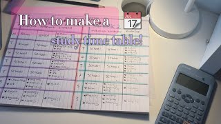 How to make a simple and effective study timetable [upl. by Apoor771]