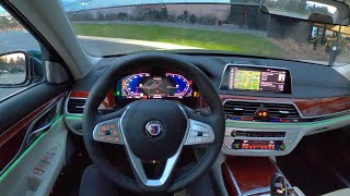 2020 BMW Alpina B7 xDrive  POV First Impressions Night Drive [upl. by Yrahk]