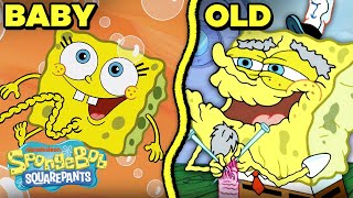 SpongeBobs Stages of Life ⏰ Baby Sponge to Old Man  SpongeBob [upl. by Kilam]