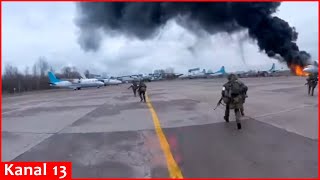 2 years ago  Footage of unsuccessful Russian attack on airport in Kyiv 125 invaders were destroyed [upl. by Bang]