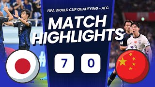 Japan 70 China PR  FIFA World Cup Qualifying  AFC Asian Qualifiers [upl. by Nolrah499]