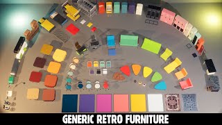 Generic Retro Furniture Unreal Engine Props [upl. by Jarrod]