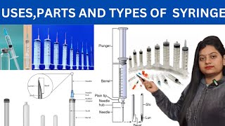 Syringe Types of Syringe  Parts name of Syringe Uses of Syringe [upl. by Tillman]