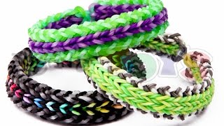 How to Make a DUO REVERSIBLE  Advanced Rainbow Loom Bracelet [upl. by Eellek]