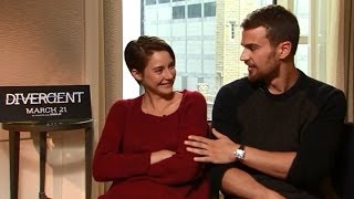 Shailene Woodley and Theo James talk Divergent and stories of bravery and selfishness [upl. by Martres567]