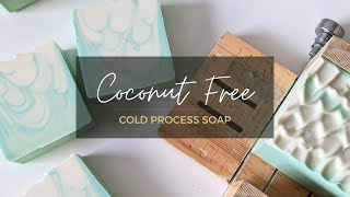 Coconut Free Cold Proces Soap  Ombre Drop Swirl Pour [upl. by Brey531]