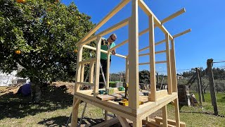 Building a Chicken Coop  Part 1 Framing  9 [upl. by Shannah]