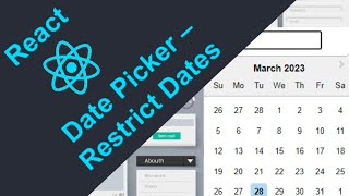 Restrict a specific range of dates using the React Date picker [upl. by Eojyllib]