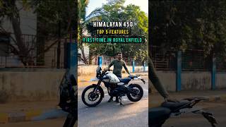 Top 5 Himalayan 450 Features offered for the First Time in Royal Enfield 🔥  BikeWale shorts [upl. by Namrej]