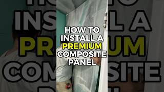 How to Install a Premium Composite Panel AmericanHomeRemodeling bathroomremodeling socal [upl. by Hgalehs]