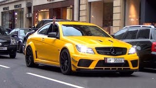 MercedesBenz C63 AMGs  C63 Black Series LOUD REVVS amp Accelerations [upl. by Avilys]