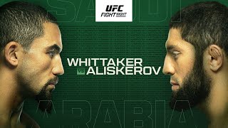 UFC SAUDI ARABIA LIVE WHITTAKER VS ALISKEROV LIVESTREAM amp FULL FIGHT NIGHT COMPANION [upl. by Merl]