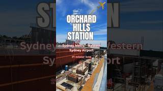 Orchard Hills Station on the Sydney Metro  Western Sydney Airport line sydneymetro aerotropolis [upl. by Nnednarb]