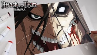 Drawing EREN Titan  MAPPA vs WIT Studio [upl. by Aleusnoc]