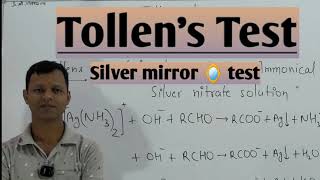 Tollens test  Tollens reagent  Tollens test class 12  chemistry neet jeemains [upl. by Furnary23]