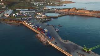 Flight around Alderney Harbour at sunrise [upl. by Nawuq378]