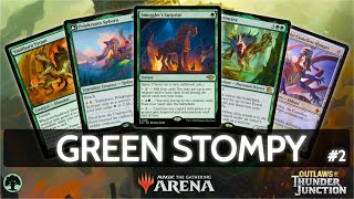 🟢 Mono Green Stompy 57 Win Rate part 2  MTG Arena  Explorer  BO3  Outlaws of Thunder Junction [upl. by Kcirdnek802]