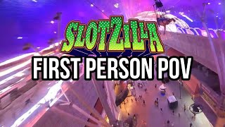 Slotzilla Zipline First Person POV on Fremont Street in Las Vegas Nevada  Fremont Street Experience [upl. by Adnoel791]