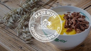 Made with Berchtesgadener Milch Porridge zubereiten im Haferkater [upl. by Lehcar]