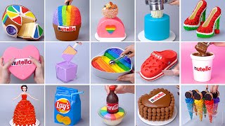 1000 Oddly Satisfying Rainbow Cake Decorating Compilation  So Yummy Chocolate Cake Hacks Tutorials [upl. by Etnoved]