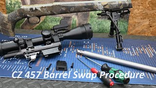 CZ 457 Barrel Change Procedure [upl. by Terencio]