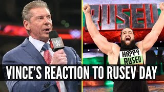 Vince McMahons Reaction to Rusev Day [upl. by Sadnak]