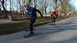 Gravel roller skiing Dyrehaven Copenhagen [upl. by Mallissa]