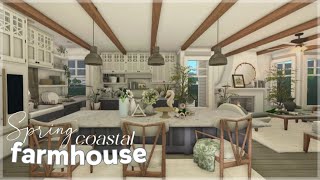 Bloxburg  Coastal TwoStory Spring Family Farmhouse  Roblox  House Build [upl. by Pedaiah]