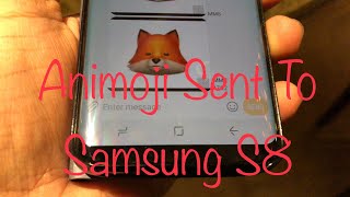 Animoji Sent To Android Samsung Galaxy S8 iPhone X Animoji [upl. by Kempe]