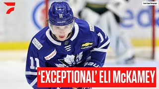 BCHL Exceptional Status Player Eli McKamey Commits To North Dakota  Early Season Highlights [upl. by Tracey490]