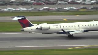 Delta Connection CRJ900ER N134EV Smooth Landing 30L  MSP Intl [upl. by Yrogreg]