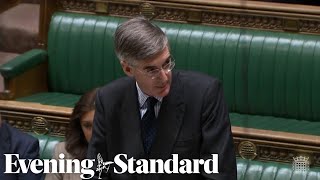 Jacob Rees Mogg fumbles notes in Parliament [upl. by Warren573]