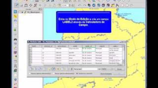 Quantum GIS 1 7 Trabalhando com Rótulos Multilinha [upl. by Bob362]
