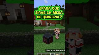 Para que sirve la mesa de herreria  Minecraft shorts [upl. by Leirza]