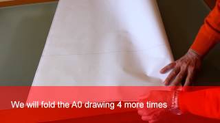 How to fold A0 drawing to A4 [upl. by Bible]