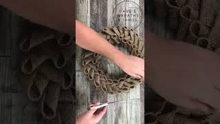 Christmas Burlap Wreath  Wreathmas Week  Episode 5  SHORTS  Wreath DIY  christmaswreath [upl. by Dombrowski]