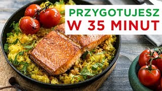 Łosoś pieczony na ryżu 🐟 Przepis na obiad w 35 minut [upl. by Meriel]